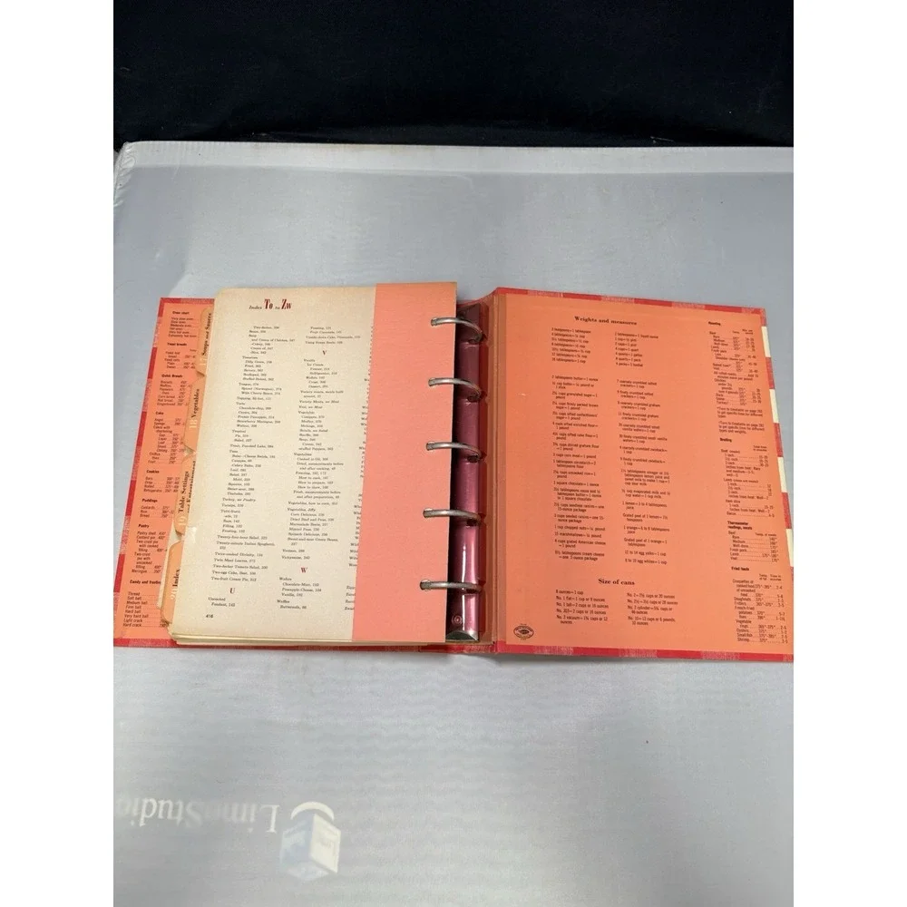 Vintage Better Homes and Gardens New Cook Book 1962 Revised Edition Ring Binder